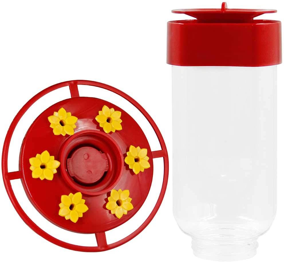 30 oz. Hummingbird Feeder, Big Bottle Bird Feeders, 8 Feeding Stations, Red